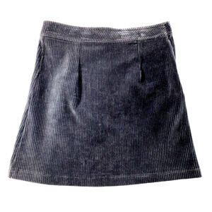 POL Corduroy Skirt Womens Large Gray Short Stretch‎ Mini Preppy School Girl